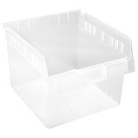 Store-Max Shelf Bins, 11-1/8" W x 8" H x 11-5/8" D, Clear, 44 lbs. Capacity Absolute Business Supply