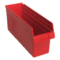 Bacs pour &eacute;tag&egrave;re Store-Max, 6-5/8" la x 8" H x 17-7/8" p, Rouge, Capacit&eacute; 56 lb Absolute Business Supply