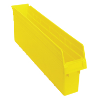 Store-Max Shelf Bins, 4-3/8" W x 8" H x 23-5/8" D, Yellow, 68 lbs. Capacity Absolute Business Supply