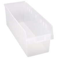 Bacs pour &eacute;tag&egrave;re Store-Max, 8-3/8" la x 8" H x 23-5/8" p, Transparent, Capacit&eacute; 68 lb Absolute Business Supply