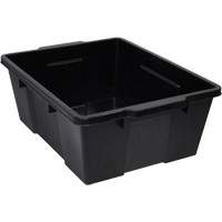 Contenant avec loquets en plastique,  la x 21" p x 7,75" h, Noir Absolute Business Supply