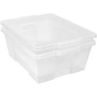 Contenant avec loquets en plastique,  la x 21" p x 7,75" h, Transparent Absolute Business Supply