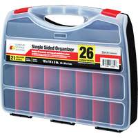 Plastic Compartment Box, 14" W x 18" D x 3" H, 26 Compartments Absolute Business Supply
