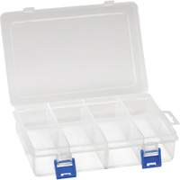 Plastic Compartment Box, 5.5" W x 7.75" D x 1.75" H, 8 Compartments Absolute Business Supply