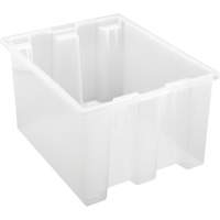 Contenant robuste Stack & Nest, 10" x 15,5" x 19,5", Transparent Absolute Business Supply