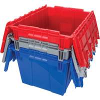 Flip Top Plastic Distribution Container, 21.65" x 15.5" x 12.5", Grey Absolute Business Supply
