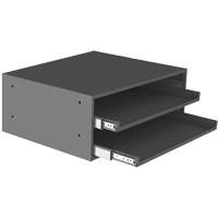 Large Slide Rack for Compartment Box Cabinets, Steel, 2 Slots, 20" W x 15-15/16" D x 8-3/16" H, Grey Absolute Business Supply