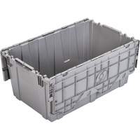 FP243C FliPak Nestable Tote, 26.9" x 16.9" x 12.1", Grey Absolute Business Supply