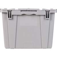 FP243C FliPak Nestable Tote, 26.9" x 16.9" x 12.1", Grey Absolute Business Supply