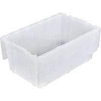 FP243C FliPak Nestable Tote, 26.9" x 16.9" x 12.1", Clear Absolute Business Supply
