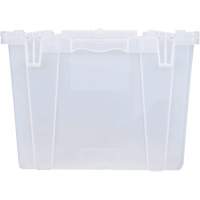 FP243C FliPak Nestable Tote, 26.9" x 16.9" x 12.1", Clear Absolute Business Supply