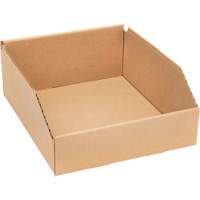 Deep Corrugated Parts Bins, 9-3/4" W x 11-1/4" D x 4-1/2" H, Beige Absolute Business Supply