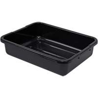 All-Purpose Ribbed-Bottom Storage Tub, 5" H x 15" D x 21" L, Plastic, Black Absolute Business Supply