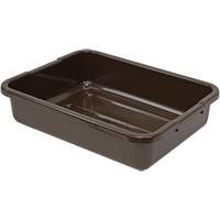 All-Purpose Ribbed-Bottom Storage Tub, 5" H x 15" D x 21" L, Plastic, Brown Absolute Business Supply