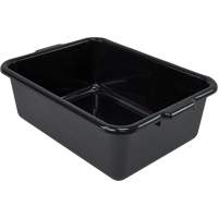 All-Purpose Flat-Bottom Storage Tub, 7" H x 15" D x 21" L, Plastic, Black Absolute Business Supply