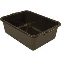 All-Purpose Flat-Bottom Storage Tub, 7" H x 15" D x 21" L, Plastic, Brown Absolute Business Supply