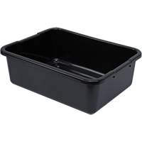 All-Purpose Ribbed-Bottom Storage Tub, 7" H x 15" D x 21" L, Plastic, Black Absolute Business Supply