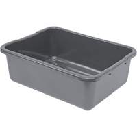 All-Purpose Ribbed-Bottom Storage Tub, 7" H x 15" D x 21" L, Plastic, Grey Absolute Business Supply