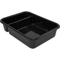 All-Purpose Compartmentalized Storage Tub, 7" H x 15" D x 20" L, Plastic, Black Absolute Business Supply