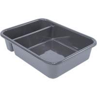 All-Purpose Compartmentalized Storage Tub, 5" H x 15" D x 20" L, Plastic, Grey Absolute Business Supply