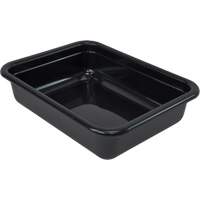 All-Purpose Flat-Bottom Storage Tub, 5" H x 17" D x 22" L, Plastic, Black Absolute Business Supply