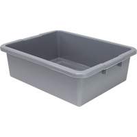 All-Purpose Ribbed-Bottom Storage Tub, 7" H x 17" D x 22" L, Plastic, Grey Absolute Business Supply