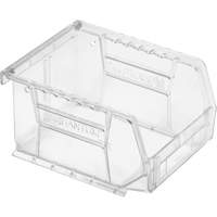 Crystal Clear Ultra Bins, 4-1/8" W x 3" H x 5-3/8" D, Clear Absolute Business Supply