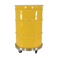 Chariots pour barils, Acier inoxydable, Capacit&eacute;e 800 lb, Diam&egrave;tre 23-1/4", Roue en Caoutchouc Absolute Business Supply