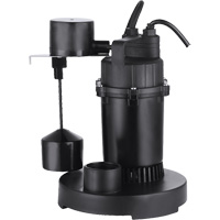 Thermoplastic Submersible Sump Pump, 2560 GPH, 115 V, 4.6 A, 1/3 HP Absolute Business Supply