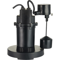 Thermoplastic Submersible Sump Pump, 2560 GPH, 115 V, 4.6 A, 1/3 HP Absolute Business Supply
