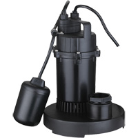 Thermoplastic Submersible Sump Pump, 2560 GPH, 115 V, 4.6 A, 1/3 HP Absolute Business Supply