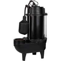 Cast Iron Effluent Pump, 4800 GPH, 120 V, 7.8 A, 1/2 HP Absolute Business Supply