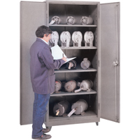 Heavy Gauge Storage Cabinets, Steel, 3 Shelves, 60" H x 36" W x 21" D, Grey Absolute Business Supply