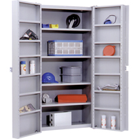 Deep Door Storage Cabinet, 38" W x 24" D x 72" H, 4 Shelves Absolute Business Supply