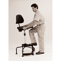 Industrial Stool, Stationary, Adjustable Height, 250 lbs. Capacity Absolute Business Supply