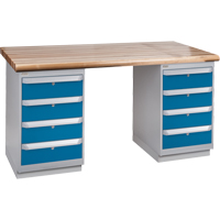 &eacute;tabli pr&eacute;conçu, Deux tiroirs, Cap 2500 lb, 72" la x 30" p, 34" h Absolute Business Supply