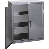 Counter Top Storage Cabinets, Steel, 2 Shelves, 36" H x 24" W x 20" D, Grey Absolute Business Supply