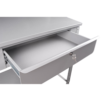 Open Floor Style Shop Desk, 34-1/2" W x 30" D x 53" H, Grey Absolute Business Supply