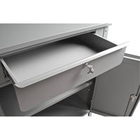 Cabinet Style Shop Desk, 34-1/2" W x 30" D x 53" H, Grey Absolute Business Supply