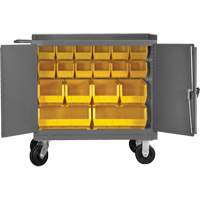 Armoire d'&eacute;tabli mobile avec bacs, Acier Surface Absolute Business Supply