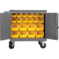 Armoire d'&eacute;tabli mobile avec bacs, Acier Surface Absolute Business Supply