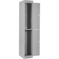 Clean Line Lockers, 2 -tier, Bank of 4, 48" x 18" x 72", Steel, Grey, Rivet (Assembled) Absolute Business Supply