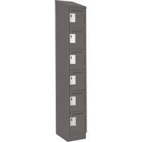 Petits casiers Clean Line, 6 niveaux, 12" x 18" x 82", Acier, Charbon, Rivet (assembl&eacute;) Absolute Business Supply