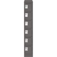Petits casiers Clean Line, 6 niveaux, 12" x 18" x 82", Acier, Charbon, Rivet (assembl&eacute;) Absolute Business Supply