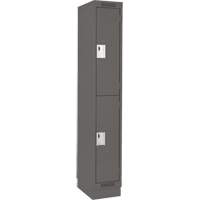 Casiers Clean Line, 2 niveaux, 12" x 18" x 76", Acier, Charbon, Rivet (assembl&eacute;) Absolute Business Supply