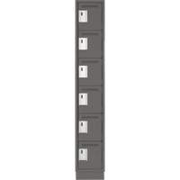 Petits casiers Clean Line, 6 niveaux, 12" x 18" x 76", Acier, Charbon, Rivet (assembl&eacute;) Absolute Business Supply