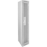 Clean Line Lockers, 12" x 12" x 72", Steel, Grey, Rivet (Assembled), Perforated Absolute Business Supply