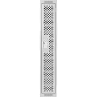 Clean Line Lockers, 12" x 12" x 72", Steel, Grey, Rivet (Assembled), Perforated Absolute Business Supply