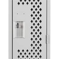 Clean Line Lockers, 2 -tier, 12" x 12" x 72", Steel, Grey, Rivet (Assembled), Perforated Absolute Business Supply