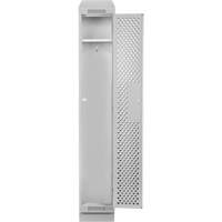 Clean Line Lockers, 12" x 18" x 82", Steel, Grey, Rivet (Assembled), Perforated Absolute Business Supply